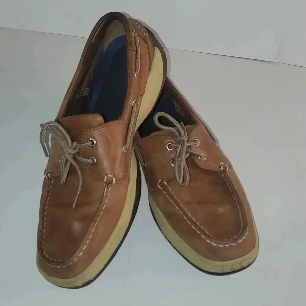 Sperry Intrepid 2 Eye Boat Shoe Moc Silhouette Dark Tan Sz 11.5 M Mens